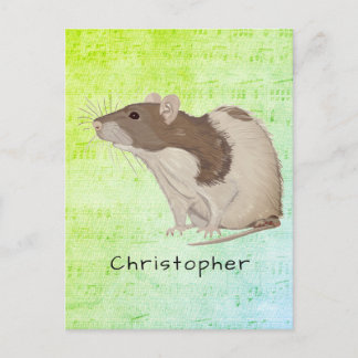 Add Your Name Rat Design Postkarte