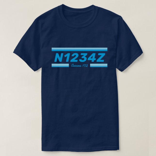 Add Your Own Aircraft Number T-Shirt (Design vorne)
