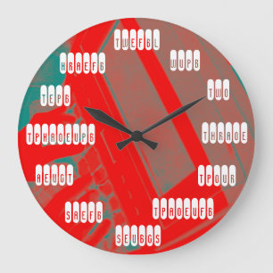 Add Your Own Background Court Reporter Clock Große Wanduhr