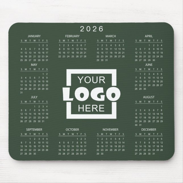 Add Your Own Business Logo 2026 Calendar Mousepad (Vorne)