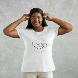 Add Your Own Custom Business Logo Modern White T-Shirt