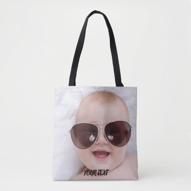 Add your own custom photo front and back tote bag (Vorderseite)