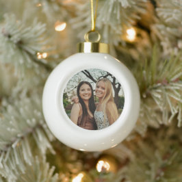 Add Your Own Custom Photo Keramik Kugel-Ornament