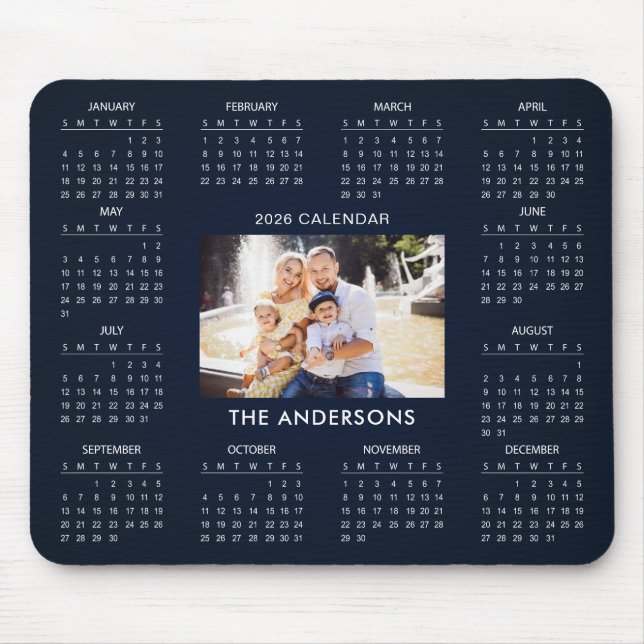 Add Your Own Family Photo 2026 Calendar |  Mousepad (Vorne)