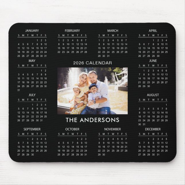 Add Your Own Family Photo 2026 Calendar |  Mousepad (Vorne)