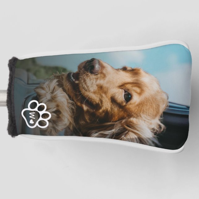Add Your Own Photo Dog Pets Monogram Golf Headcover (Vorderseite)