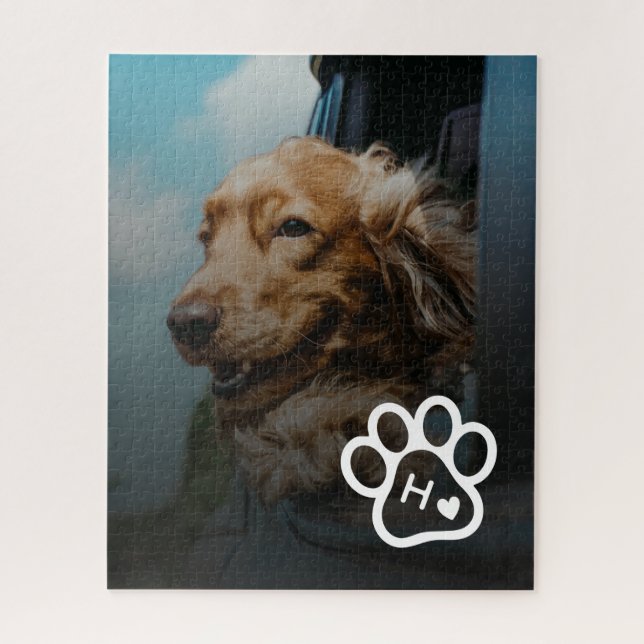 Add Your Own Photo Dog Pets Monogram jigsaw puzzle (Vertikal)