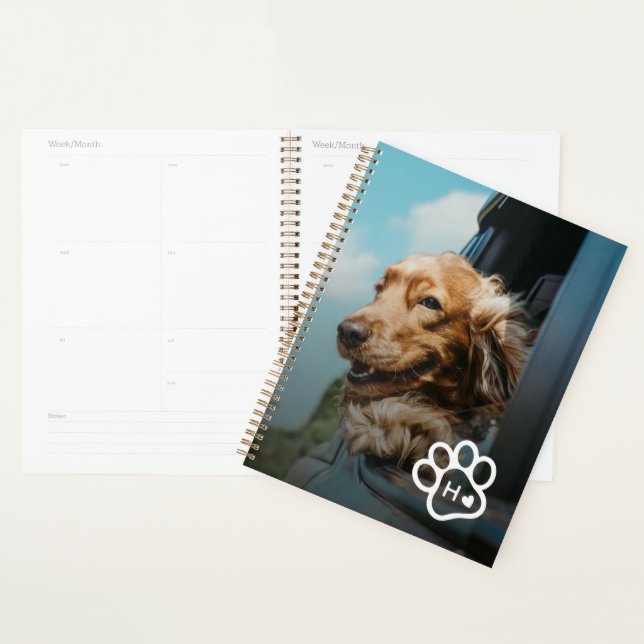 Add Your Own Photo Dog Pets Monogram Planer (Anzeige)