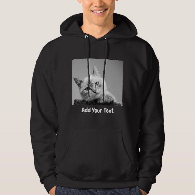 Add Your Own Photo With Your Text Hoodie (Vorderseite)