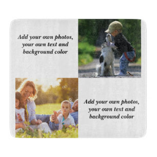 Add your own photos, text and background throw pi schneidebrett