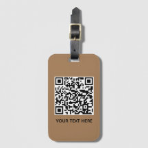 Add your own QR Code text Scan Minimal Simple Lugg