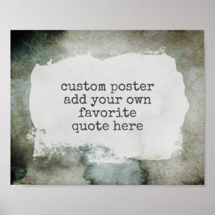 add your own quote watercolor with text poster