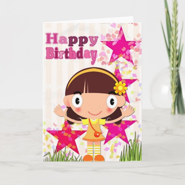 Add Your Own Text: Birthday Girl Karte (Vorderseite)