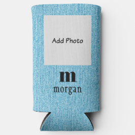 Add Your Photo Initial Name, Trendy Slim Selters Dosenkühler