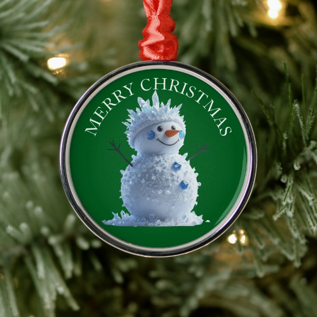 Add Your Photo on this Merry Chirstmas ornament  Aus Metall (Baum)