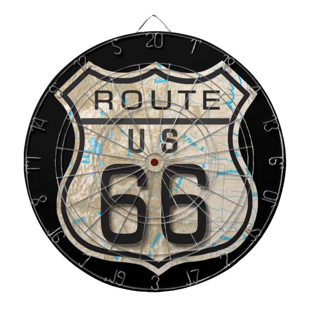 add your photos rt 66 dartboard dartscheibe (vorne)