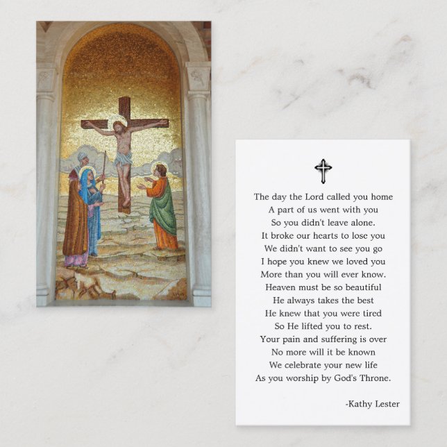 Add Your Religious Image Prayer Card Visitenkarte (Vorne/Hinten)