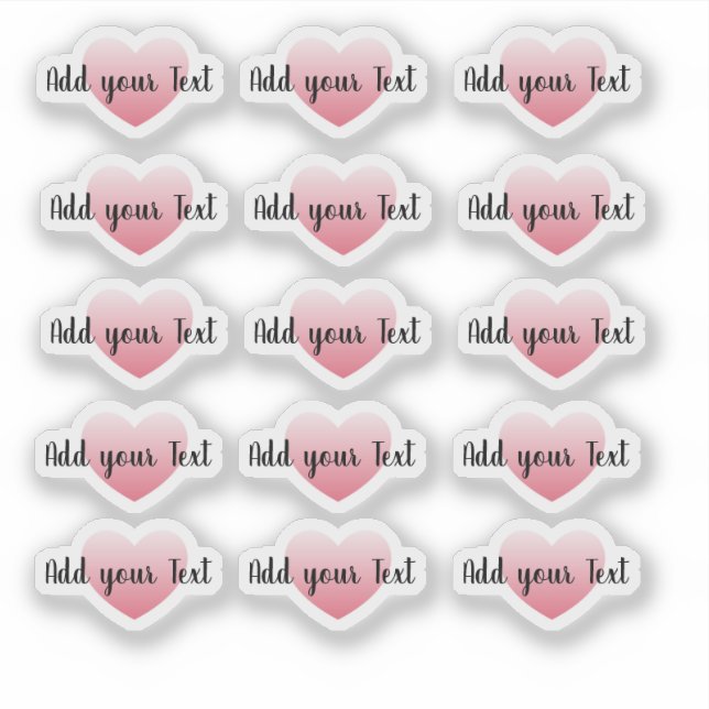 Add your text Heart message sticker (Vorderseite)
