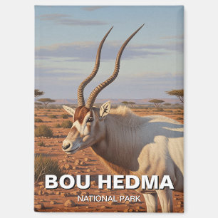 Addax Antelope, Nationalpark Bou Hedma Tunesien Magnet