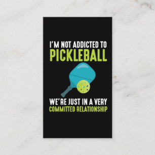 Addicdicted to Pickleball Player Sport Athlete Spa Visitenkarte