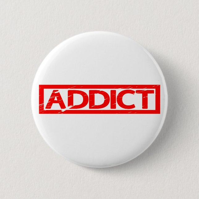 Addict-Briefmarke Button (Vorderseite)