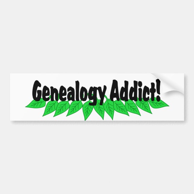 Addict Genealogie Autoaufkleber (Vorne)