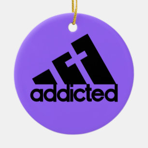 Addicted Black Keramik Ornament