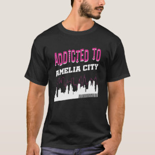 Addicted to Amelia City Vacation Spaß Trip Flor T-Shirt