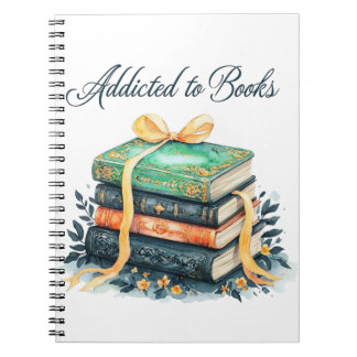 Addicted to books - schrift notizblock