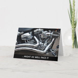 Addicted to Chrome V-twin Motorrad Geburtstagskart Karte