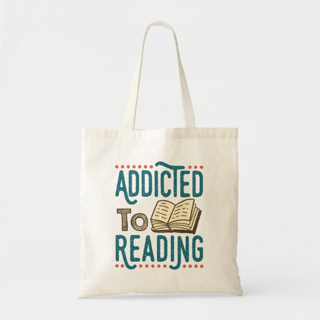 Addicted to Reading Book Addict Bookworm Tragetasche (Vorne)