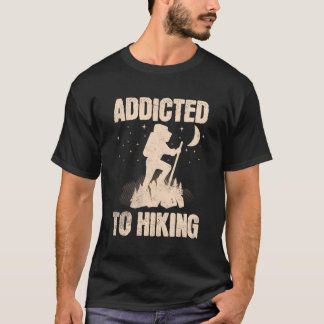Addicted to wandern Retro Grunge Style Mountain Hi T-Shirt