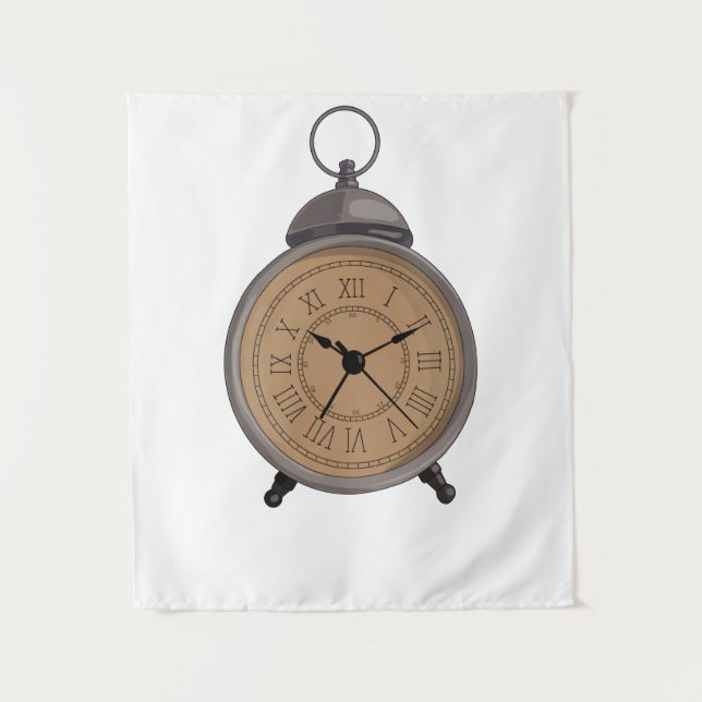 Addierbare Vintage Alarmanlage Wandteppich (Vorderseite)