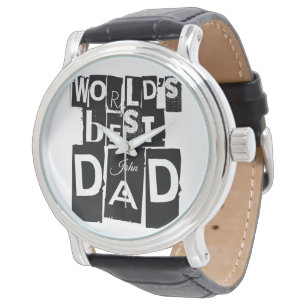 Addieren beste der Vater-Typografie der Welt Namen Armbanduhr