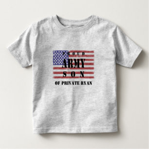Addieren Sie die Armee-Sohn-NamensShirt Ihres Kleinkind T-shirt