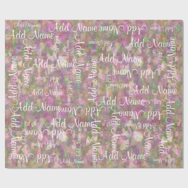 Addieren Sie einen Namen Geschenkpapier (Flach)