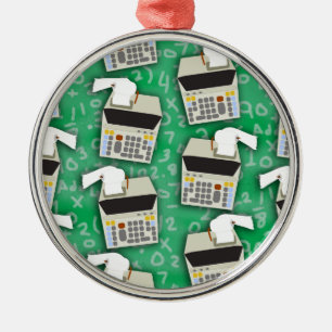 Addieren Sie es hohes Rechenmaschine-Muster Ornament Aus Metall