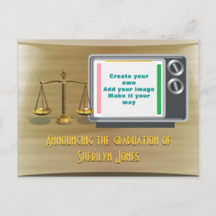 Addieren Sie Foto-Abschlussmitteilung Ankündigungspostkarte