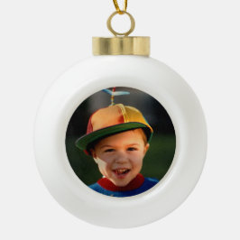 Addieren Sie Ihr Bild Keramik Kugel-Ornament
