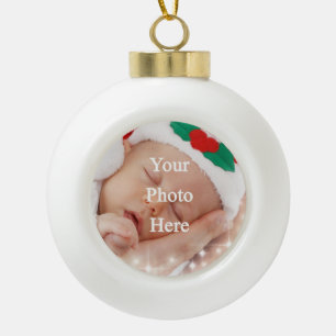 Addieren Sie Ihr eigenes Foto Keramik Kugel-Ornament