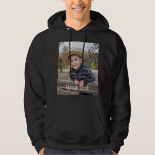 Addieren Sie Ihr eigenes Foto und Text Hoodie