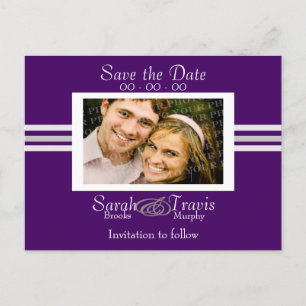 Addieren Sie Ihr eigenes lila Foto - Ankündigungspostkarte
