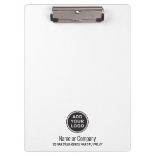 Addieren Sie Ihr eigenes Logo- und Textgeschäft Klemmbrett