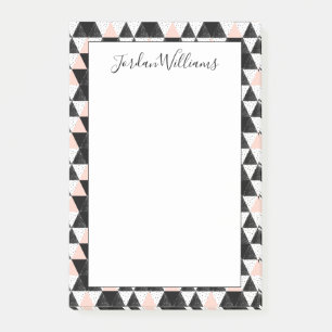 Addieren Sie Ihr geometrisches Namens  Hand Post-it Klebezettel