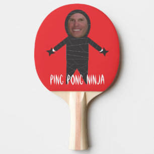 Addieren Sie Ihr Gesichts-lustiges Klingeln Pong Tischtennis Schläger