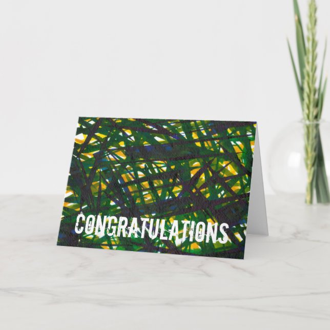 Addieren Sie Ihr grünes Dickicht des Text-| II Karte (Vorderseite)