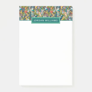 Addieren Sie Ihr Namens abstrakte Post-it Klebezettel