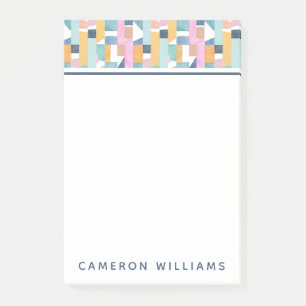 Addieren Sie Ihr Namens  abstraktes Post-it Klebezettel