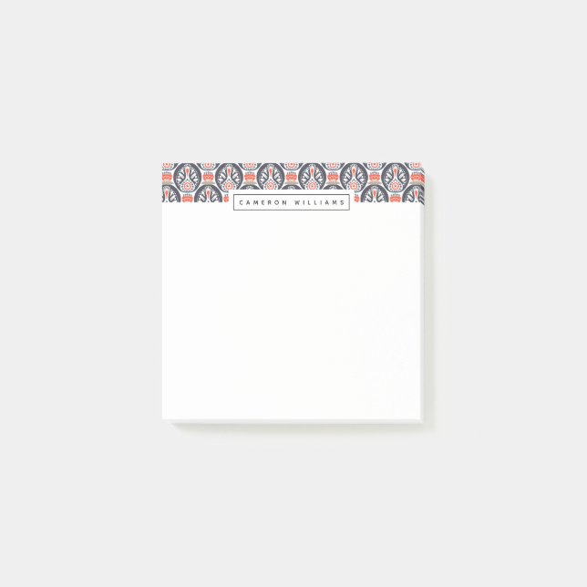 Addieren Sie Ihr Namens| Blumendie Post-it Klebezettel (Vorderseite)