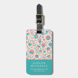 Addieren Sie Ihr Namens , das aquamarin sind u. Gepäckanhänger